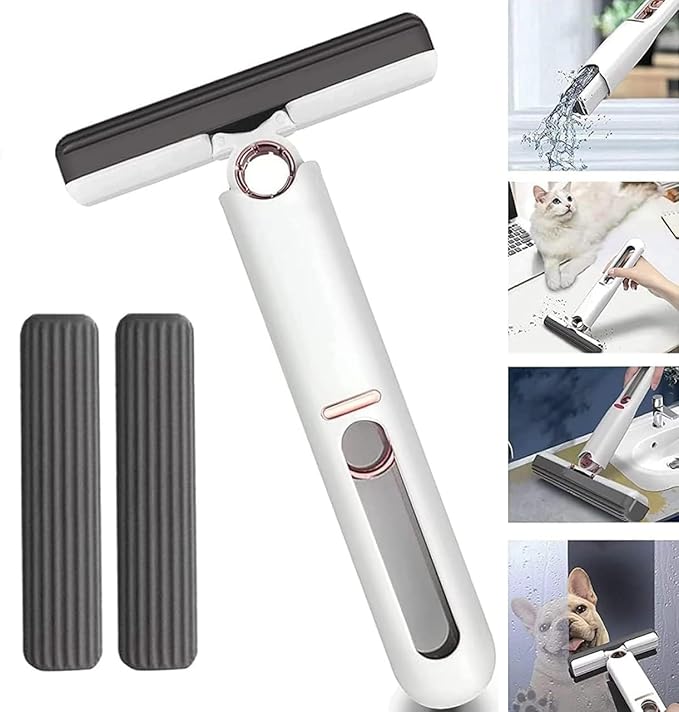 Combo - 4 in 1 - 360° Waterfall Kitchen Faucet Extender  + Mini Portable Mop for Kitchen, Floor, Glass, Car & More